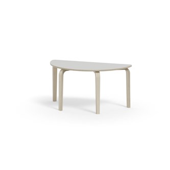 Arcus bord akustiklaminat hvidpig. birk halvrundt 120-60 cm