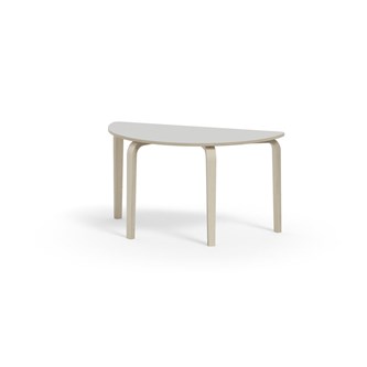 Arcus bord akustiklaminat hvidpig. birk halvrundt 120-60 cm
