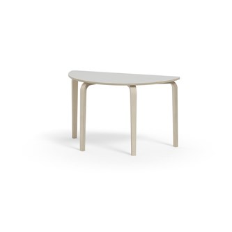Arcus bord akustiklaminat hvidpig. birk halvrundt 120-60 cm