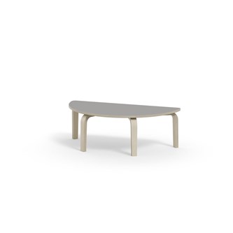 Arcus bord akustiklaminat hvidpig. birk halvrundt 120-60 cm