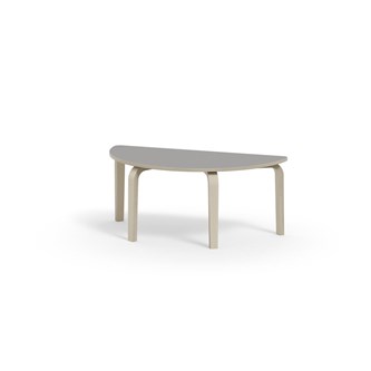 Arcus bord akustiklaminat hvidpig. birk halvrundt 120-60 cm