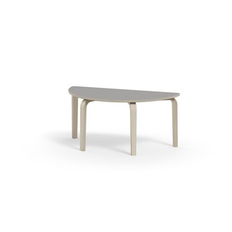 Arcus bord akustiklaminat hvidpig. birk halvrundt 120-60 cm