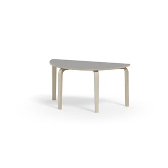 Arcus bord akustiklaminat hvidpig. birk halvrundt 120-60 cm