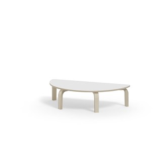 Arcus bord akustiklaminat hvidpig. birk halvrundt 120-60 cm