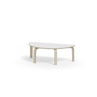 Arcus bord akustiklaminat hvidpig. birk halvrundt 120-60 cm