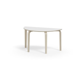 Arcus bord akustiklaminat hvidpig. birk halvrundt 120-60 cm