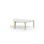 Arcus bord HT birk halvrundt 120-80 cm
