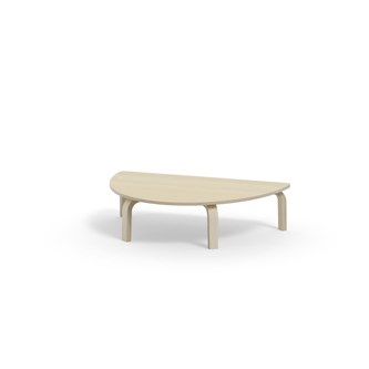 Arcus bord akustiklaminat hvidpig. birk halvrundt 120-80 cm