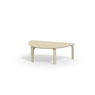 Arcus bord akustiklaminat hvidpig. birk halvrundt 120-80 cm