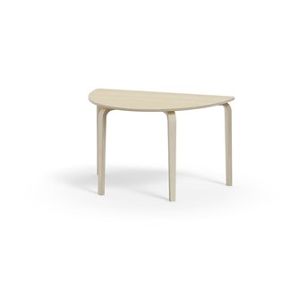 Arcus bord akustiklaminat hvidpig. birk halvrundt 120-80 cm