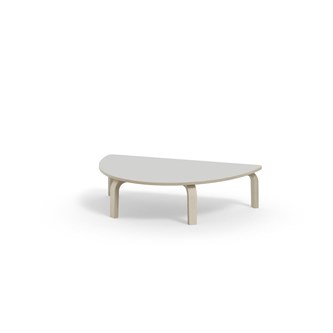 Arcus bord akustiklaminat hvidpig. birk halvrundt 120-80 cm