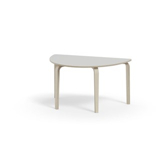 Arcus bord akustiklaminat hvidpig. birk halvrundt 120-80 cm
