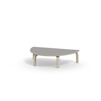 Arcus bord akustiklaminat hvidpig. birk halvrundt 120-80 cm