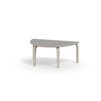 Arcus bord akustiklaminat hvidpig. birk halvrundt 120-80 cm