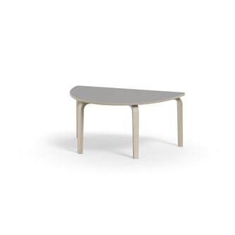 Arcus bord akustiklaminat hvidpig. birk halvrundt 120-80 cm