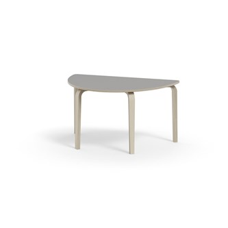 Arcus bord akustiklaminat hvidpig. birk halvrundt 120-80 cm