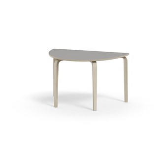 Arcus bord akustiklaminat hvidpig. birk halvrundt 120-80 cm