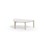 Arcus bord akustiklaminat hvidpig. birk halvrundt 120-80 cm