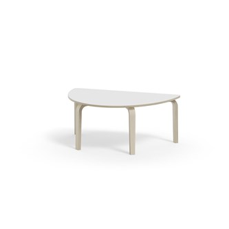 Arcus bord akustiklaminat hvidpig. birk halvrundt 120-80 cm