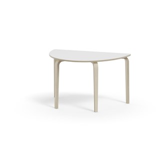 Arcus bord akustiklaminat hvidpig. birk halvrundt 120-80 cm