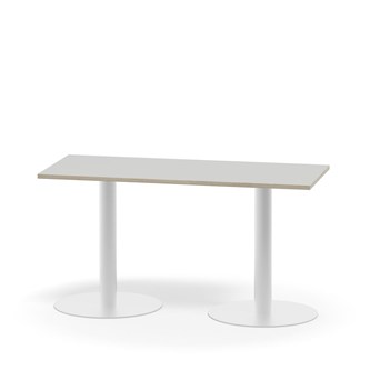 Pilastro FSC søjlebord 120x50 cm HT hvidt understel