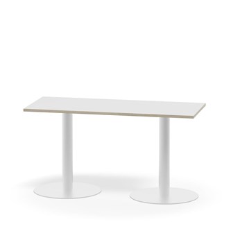 Pilastro FSC søjlebord 120x50 cm HT hvidt understel