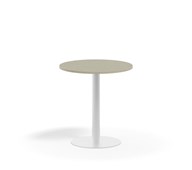 Pilastro søjlebord Ø70 cm akustikk linoleum hvidt understel