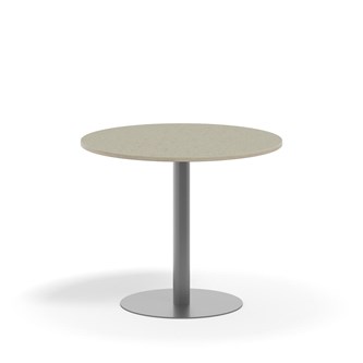 Pilastro søjlebord Ø90 cm akustik linoleum sølv understel