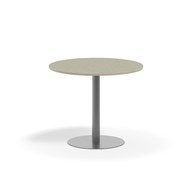 Pilastro søjlebord Ø90 cm akustik linoleum sølv understel