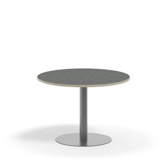 Pilastro søjlebord Ø90 cm akustik linoleum sølv understel