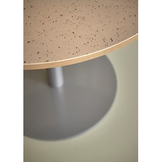 Pilastro søjlebord Ø90 cm akustik linoleum sølv understel