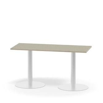 Pilastro søjlebord 120x50 cm akustikk linoleum hvidt understel