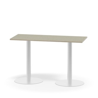 Pilastro søjlebord 120x50 cm akustikk linoleum hvidt understel