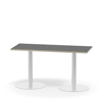 Pilastro søjlebord 120x50 cm akustikk linoleum hvidt understel
