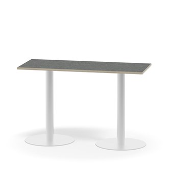 Pilastro søjlebord 120x50 cm akustikk linoleum hvidt understel