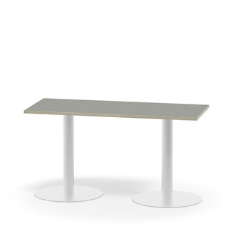 Pilastro søjlebord 120x50 cm akustikk linoleum hvidt understel