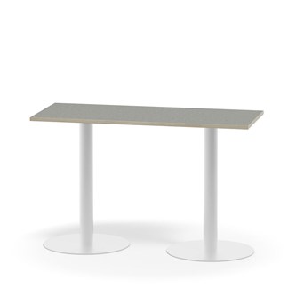 Pilastro søjlebord 120x50 cm akustikk linoleum hvidt understel
