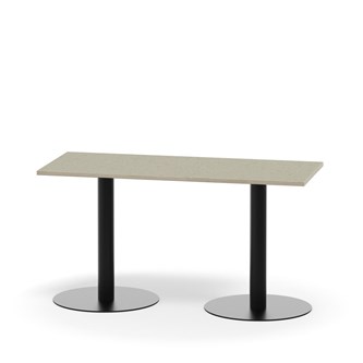 Pilastro søjlebord 120x50 cm akustikk linoleum sort understel