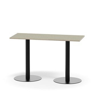 Pilastro søjlebord 120x50 cm akustikk linoleum sort understel