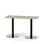 Pilastro søjlebord 120x50 cm akustikk linoleum sort understel