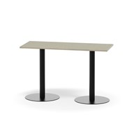 Pilastro søjlebord 120x50 cm akustikk linoleum sort understel