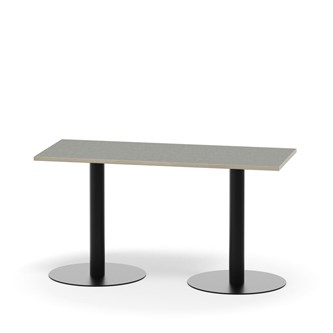 Pilastro søjlebord 120x50 cm akustikk linoleum sort understel