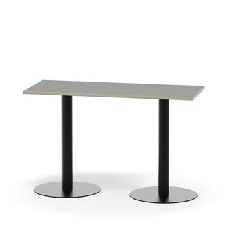 Pilastro søjlebord 120x50 cm akustikk linoleum sort understel