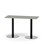 Pilastro søjlebord 120x50 cm akustikk linoleum sort understel