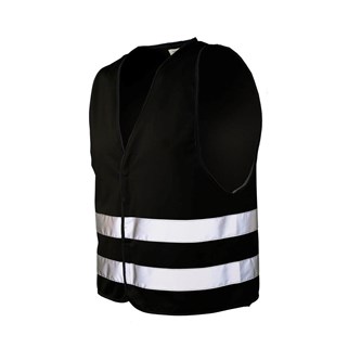Vest med refleksbånd og velcrolukning, M
