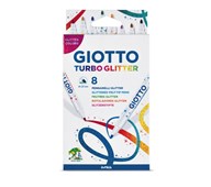 GIOTTO Turbo Glitter tuscher 8 stk.