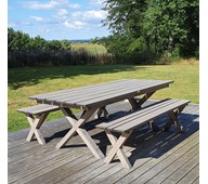 Ljusnan bord-/bænkesæt med krydsben