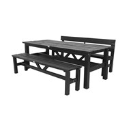 Ljusnan bord-/bænkesæt m/2 bænke med og uden rygstøtte