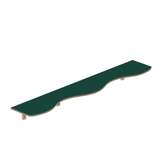 Curve hylde B200xD36xH20cm, krydsfiner 15 mm