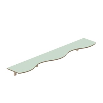 Curve hylde B200xD36xH20cm, krydsfiner 15 mm